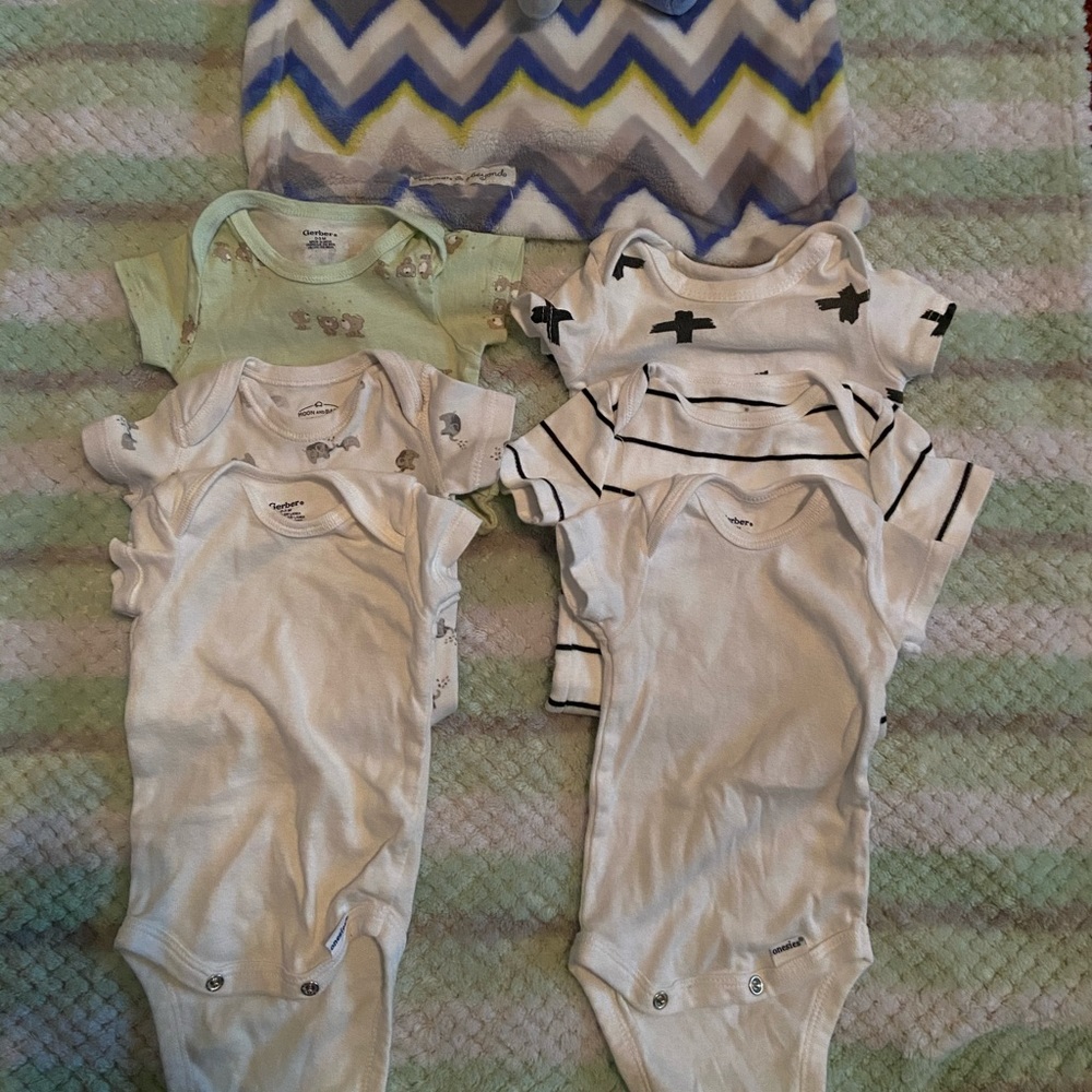 0-3 month baby boy onesies